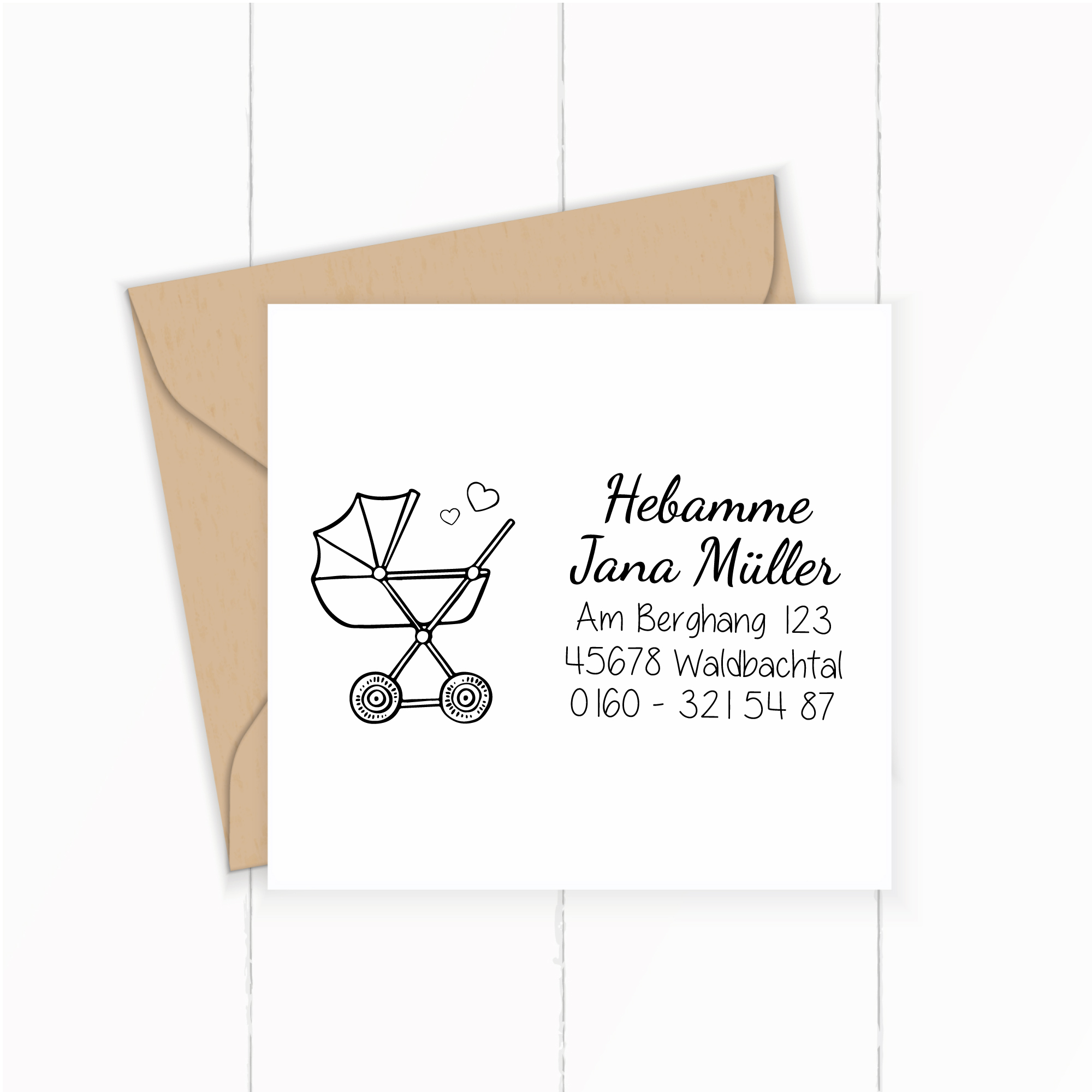 STEMPEL für Hebammen und Geburtshelfer "Nest" paßt perfekt ins Mutterpass-Feld