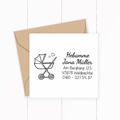 STEMPEL für Hebammen und Geburtshelfer "Nest" paßt perfekt ins Mutterpass-Feld