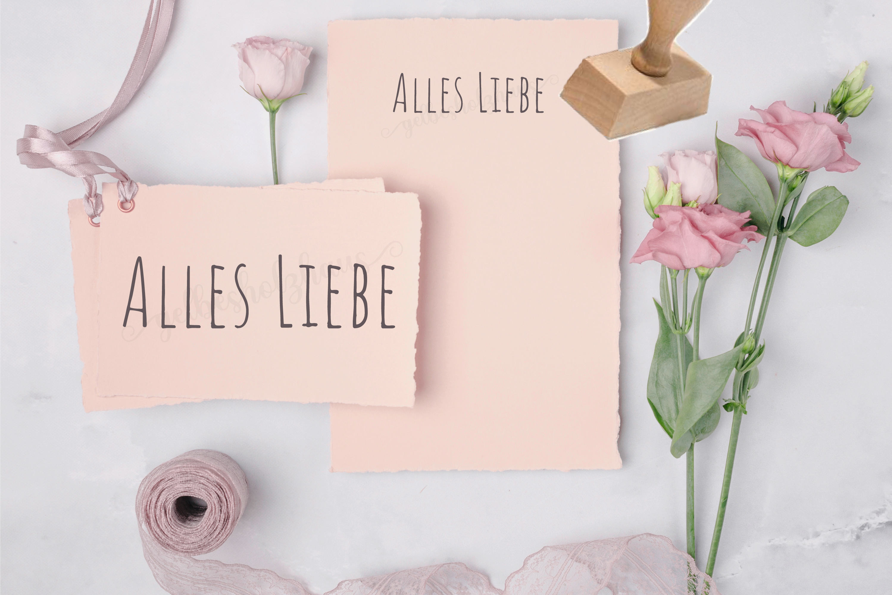 STEMPEL " alles Liebe "