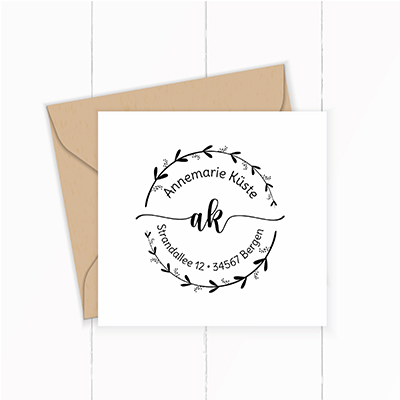 Personalisierter Adresstempel "Olive" | 4–10 cm - ST0114