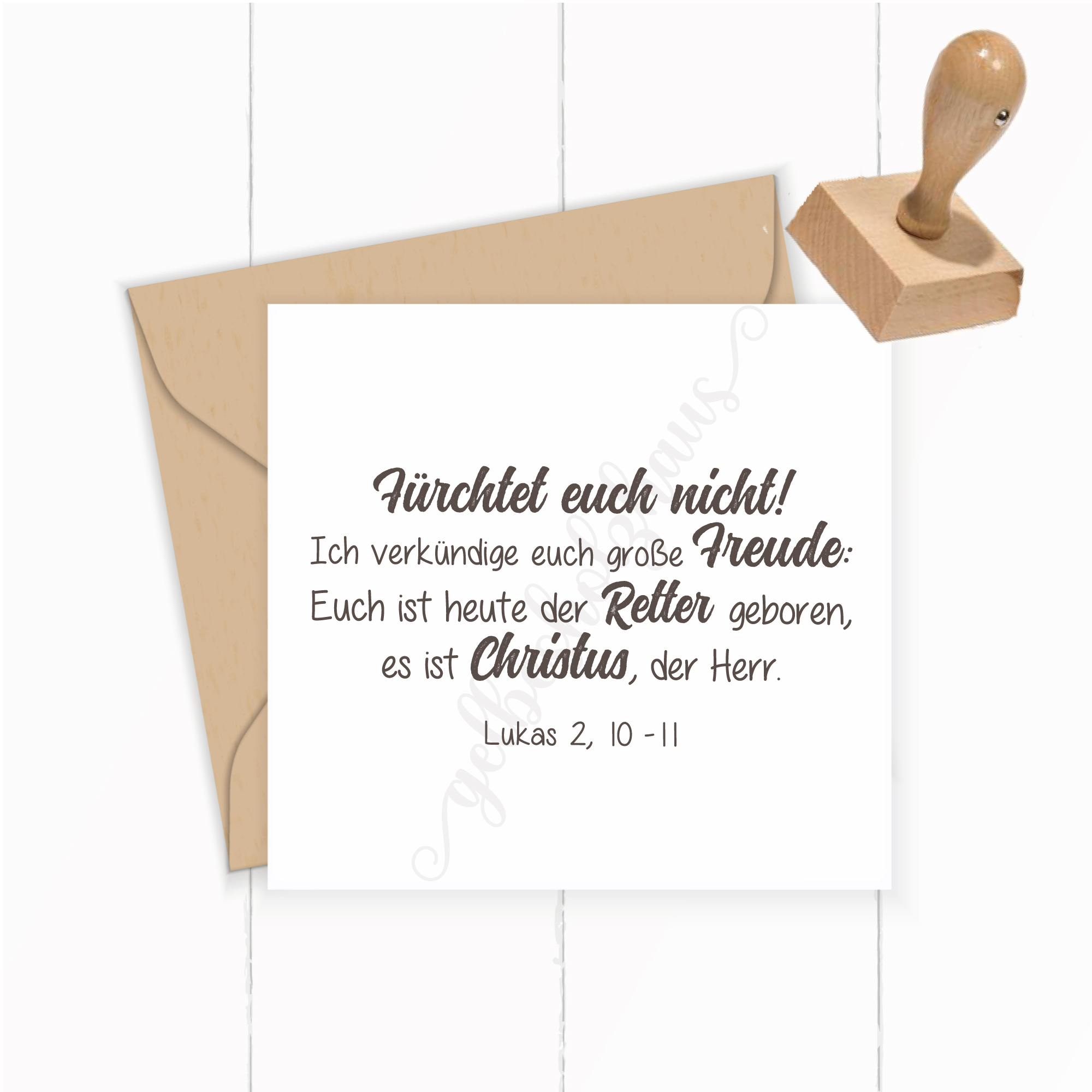 WeihnachtsSTEMPEL "Fürchtet euch nicht! Lukas 2,10-11"