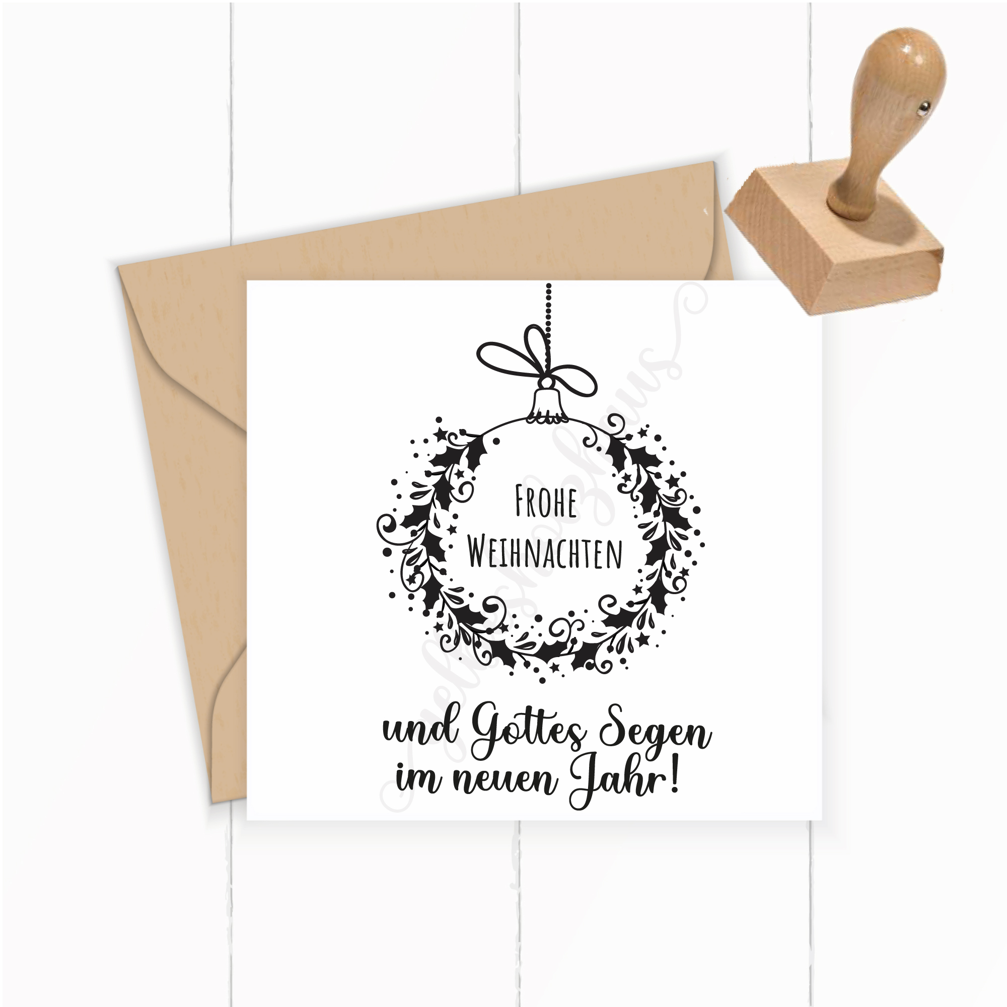 STEMPEL "Frohe Weihnachten und Gottes Segen im neuen Jahr!"