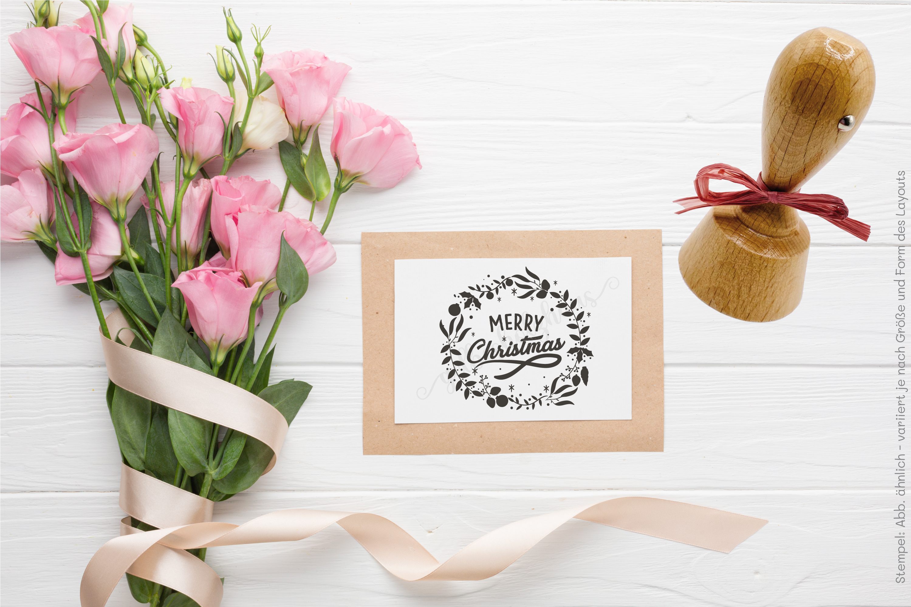 Weihnachts-STEMPEL Kranz "Merry Christmas"