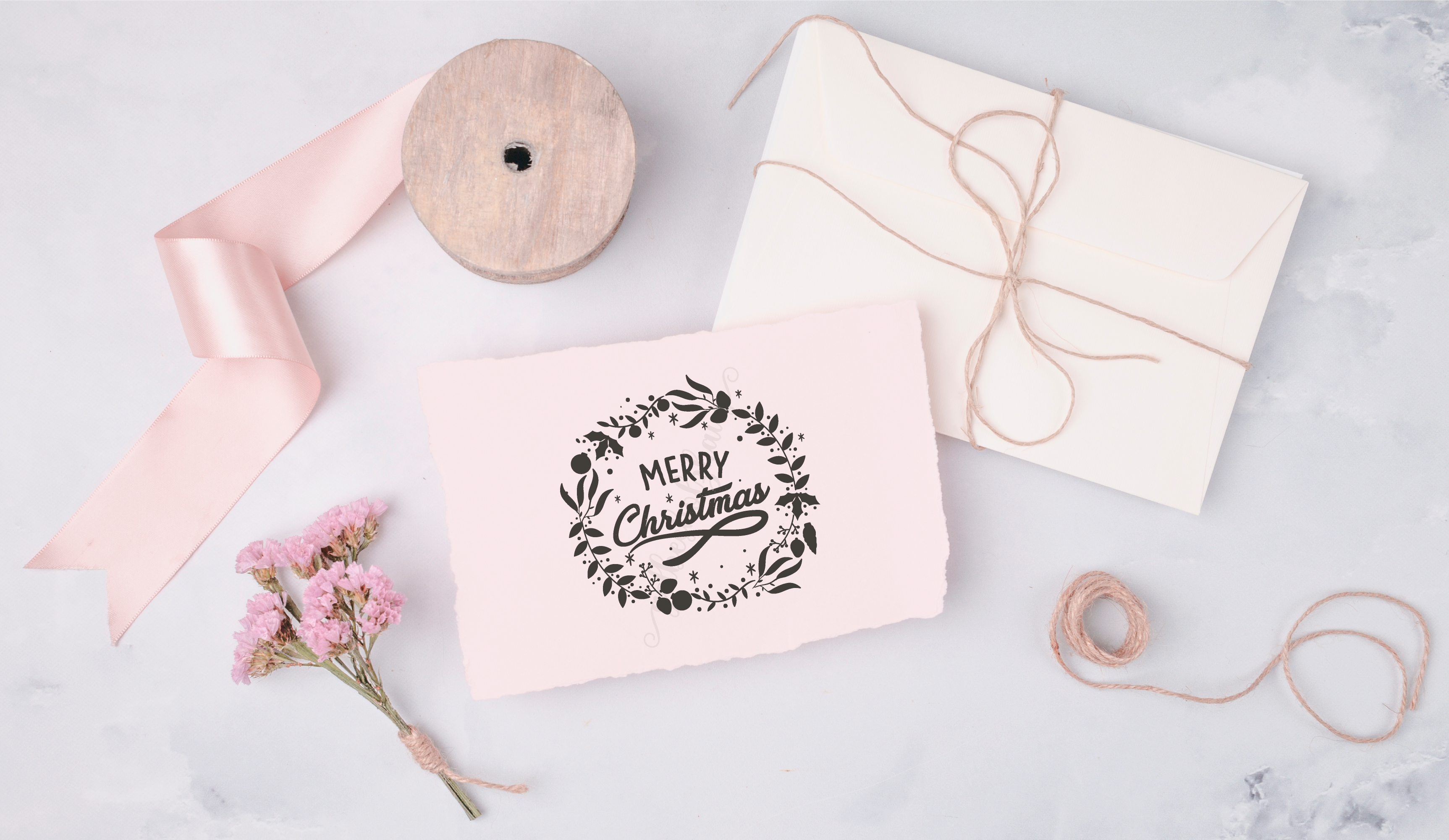 Weihnachts-STEMPEL Kranz "Merry Christmas"