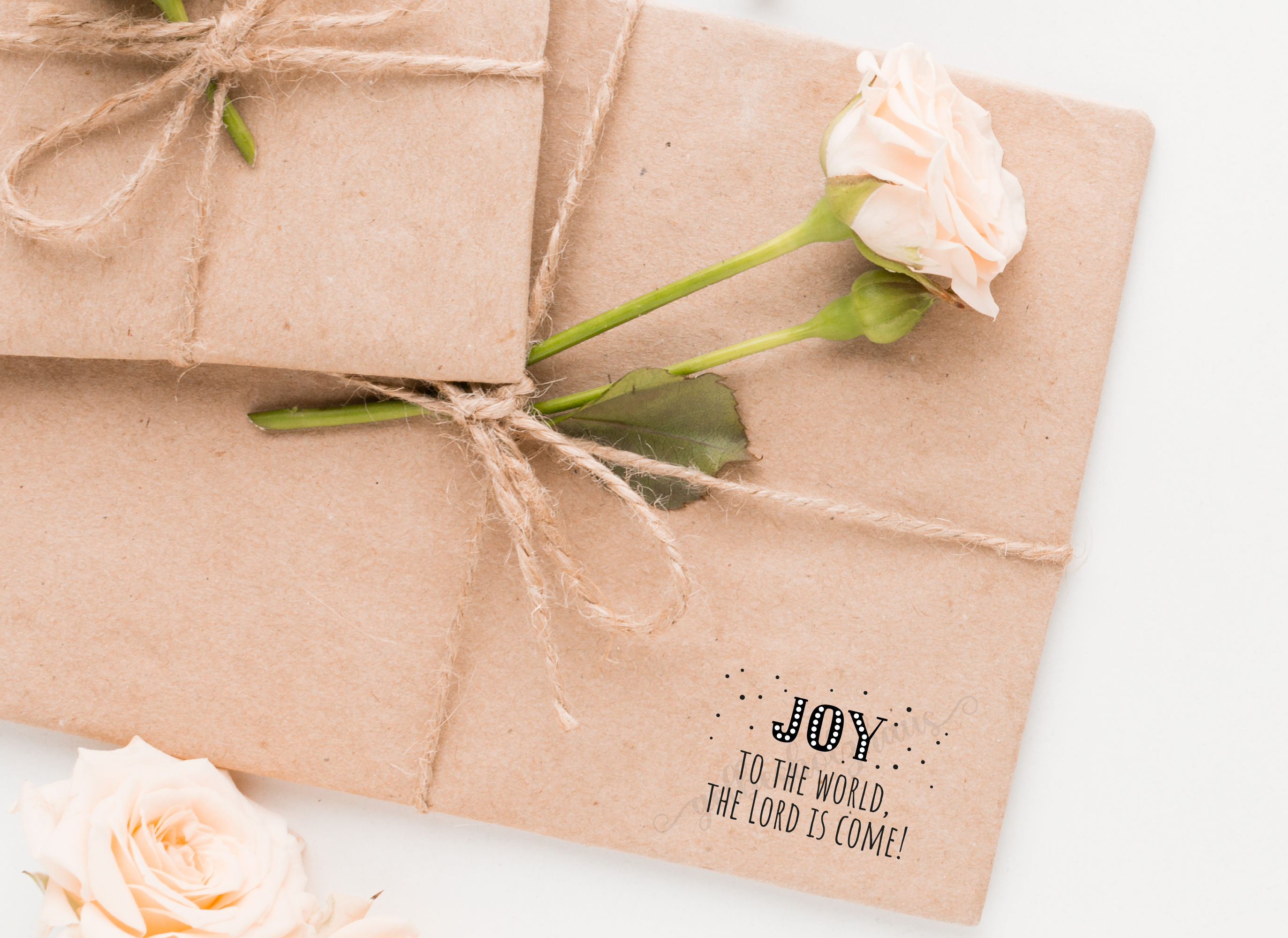 Weihnachts-STEMPEL "JOY to the World, the Lord is come!"