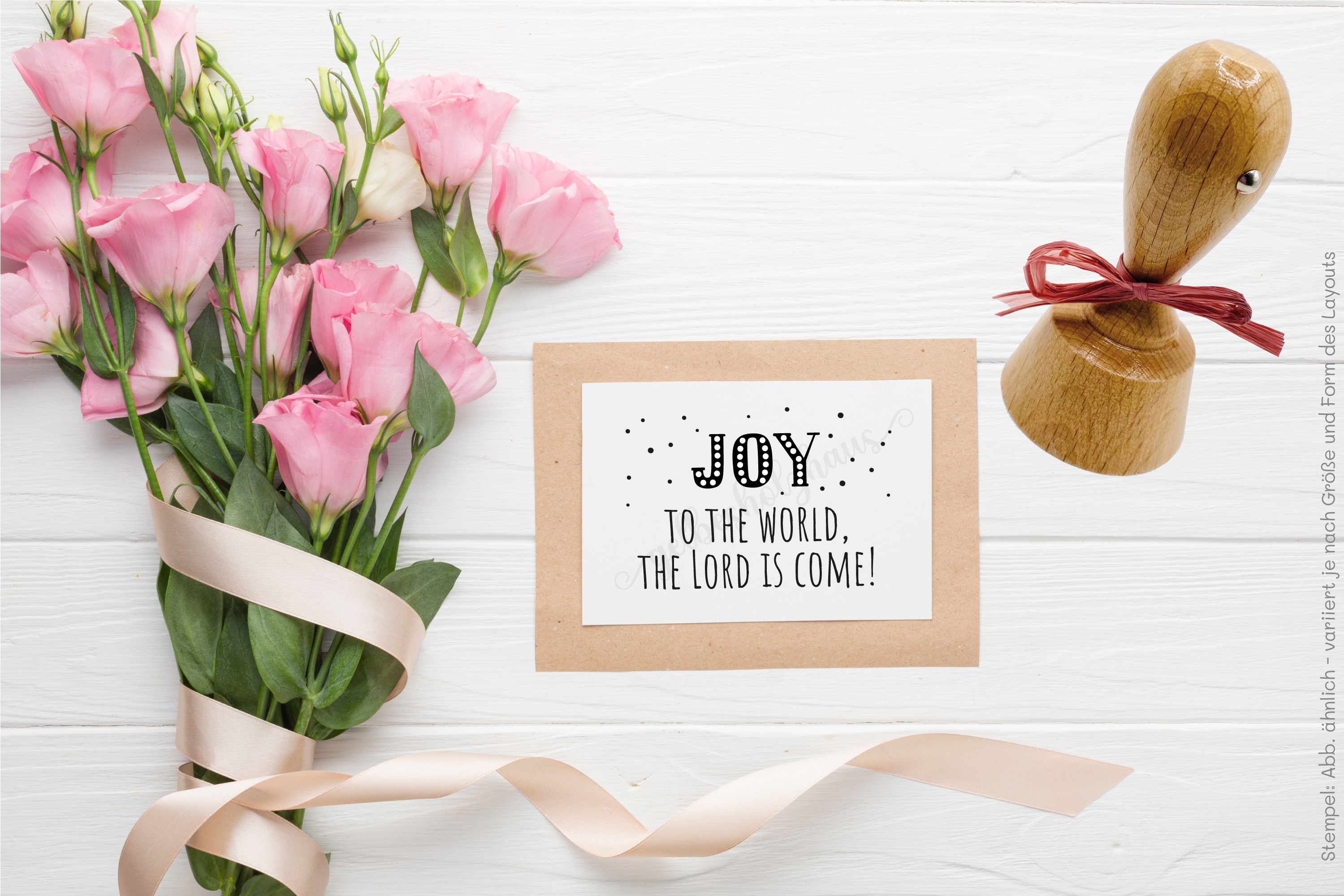 Weihnachts-STEMPEL "JOY to the World, the Lord is come!"