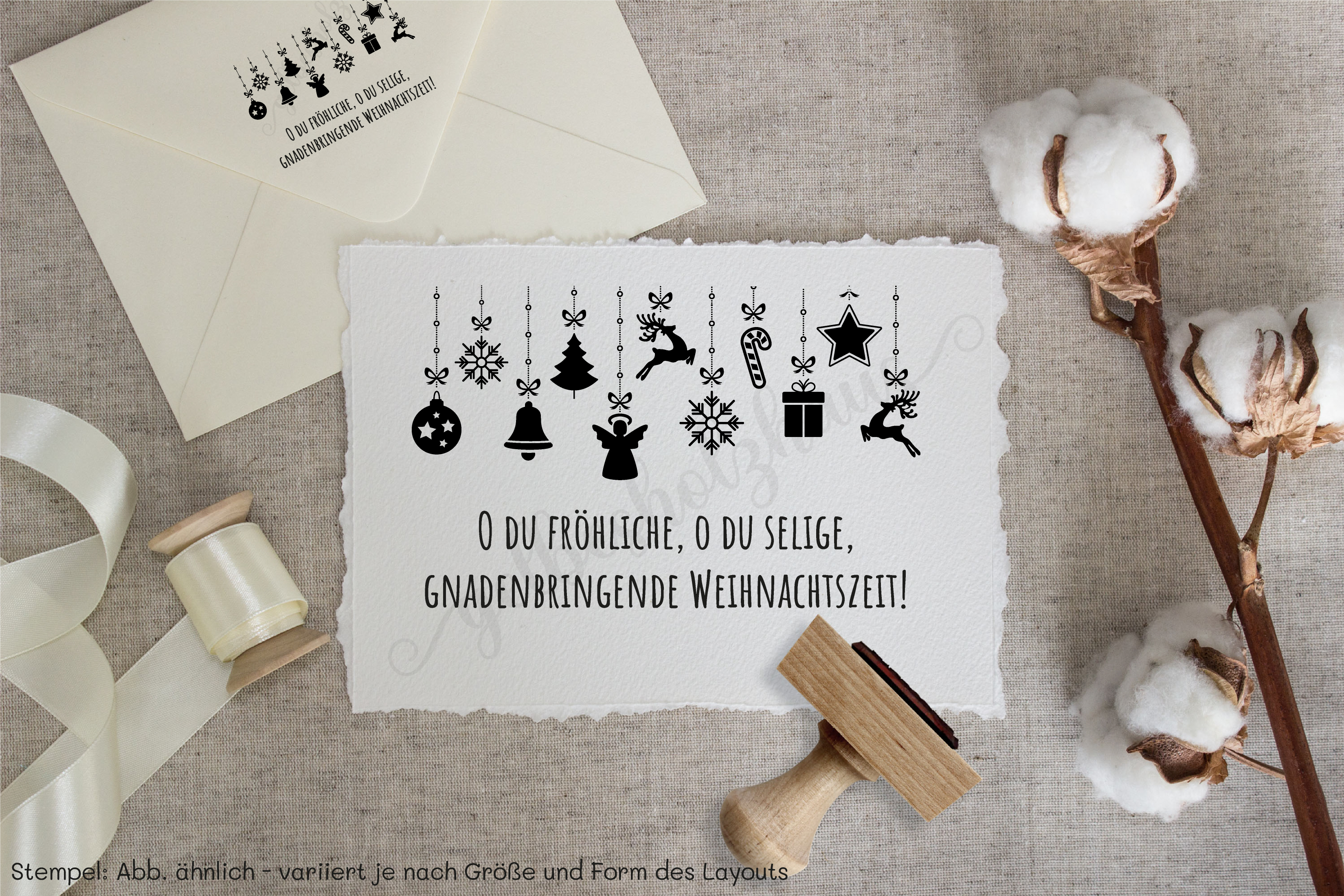 Weihnachts STEMPEL "O du Fröhliche, O du Selige, Gnadenbringende Weihnachtszeit!"