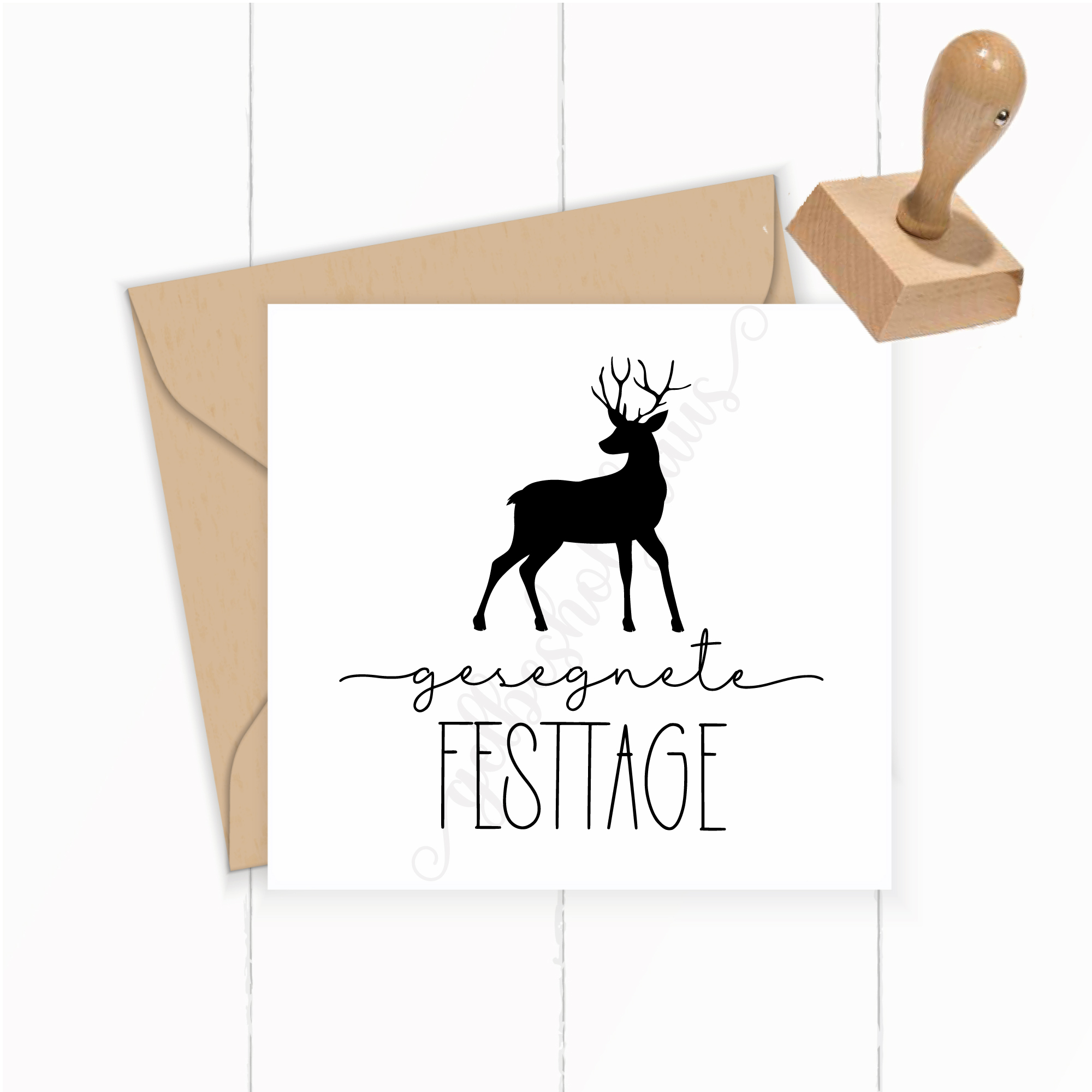 Weihnachts STEMPEL "gesegnete Festtage"