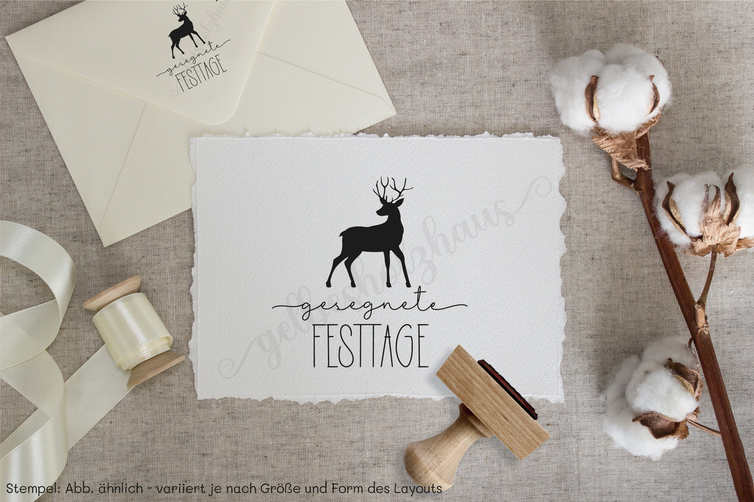 Weihnachts STEMPEL "gesegnete Festtage"