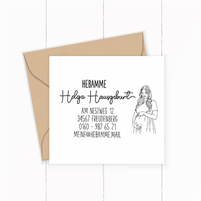 AdressSTEMPEL für Hebammen und Geburtshelfer "Mama"