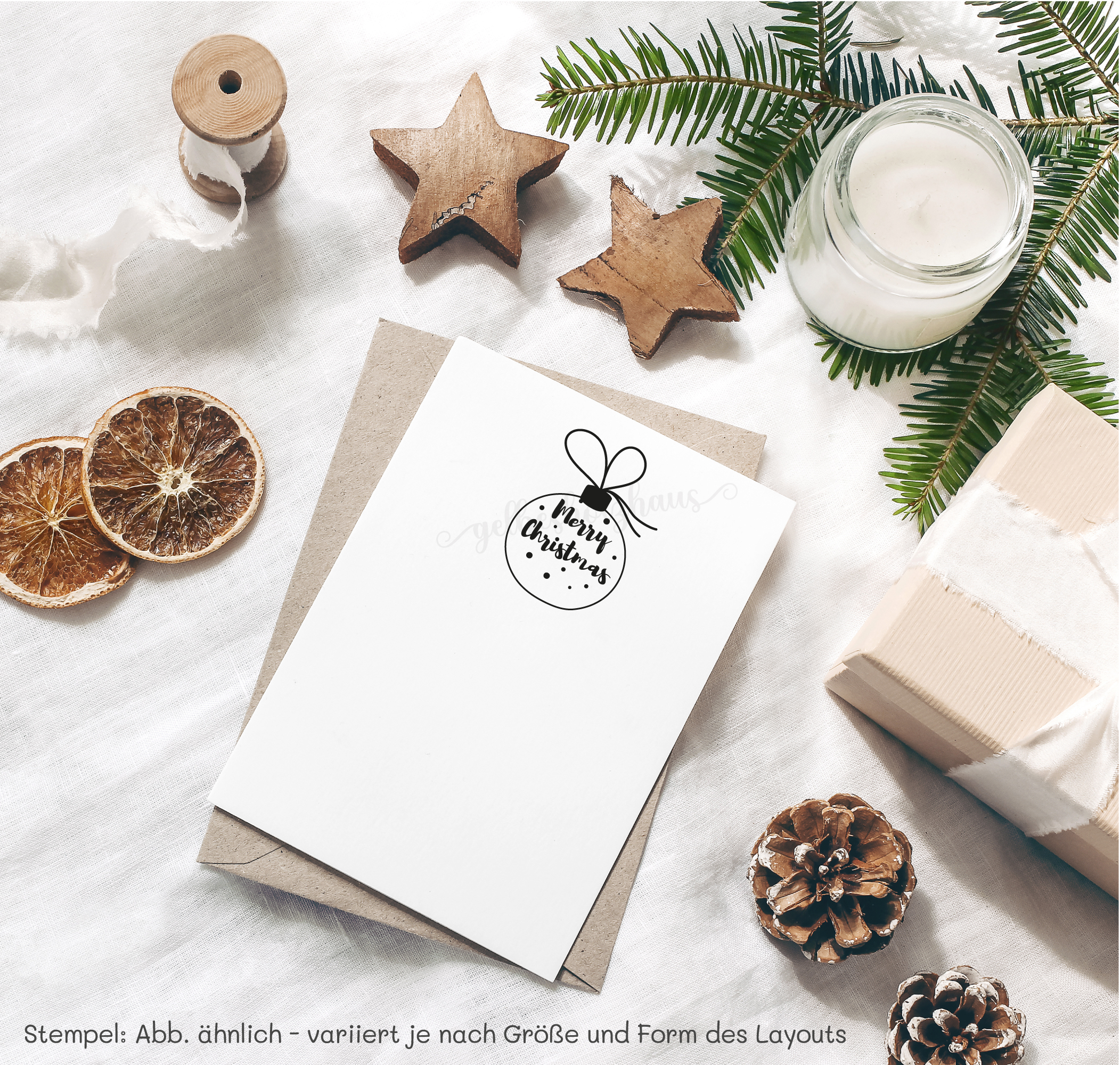 Weihnachts-STEMPEL "Merry Christmas"