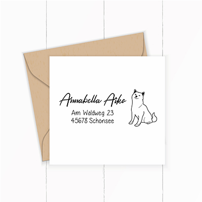Personalisierbarer Adressstempel "Aiko" | 58 x 22 mm - ST0143