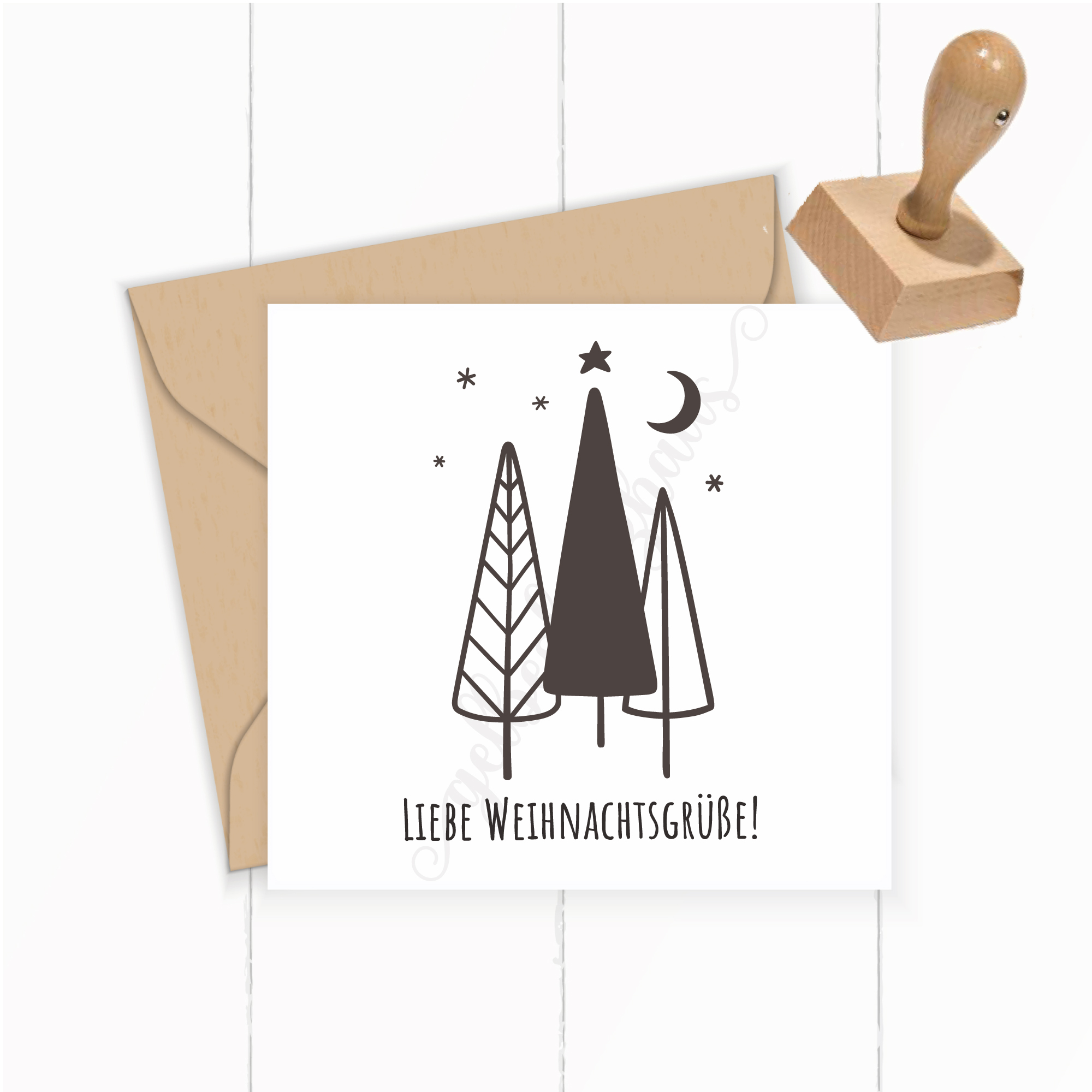 Weihnachts-STEMPEL "Liebe Weihnachtsgrüße !"