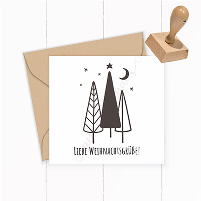 Weihnachts-STEMPEL "Liebe Weihnachtsgrüße !" - ST0146