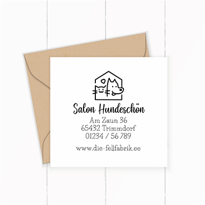 großer Stempel für Tierfriseur/ Beauty Hunde- KatzenSalon / Hundefriseur - ST0153