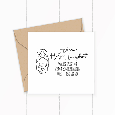 STEMPEL für Hebammen und Geburtshelfer "schwanger" paßt perfekt ins Mutterpass-Feld - ST0154