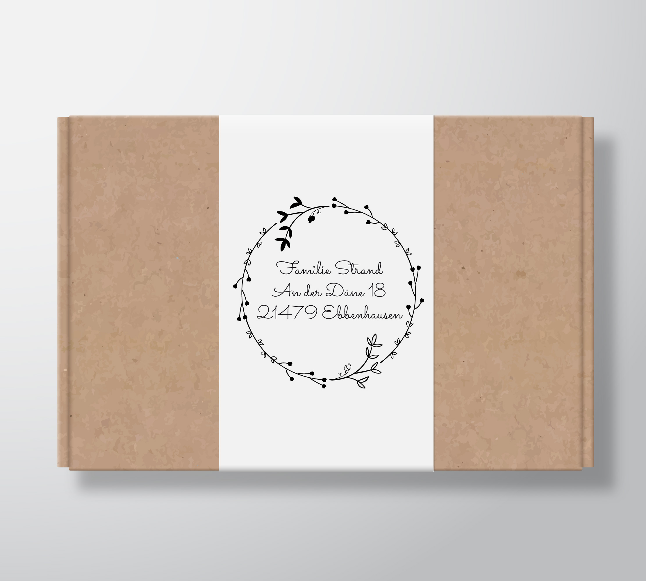 Personalisierter Adresstempel "Hagebutten-Herzchen" | 4–10 cm