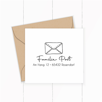 Personalisierter Adresstempel "Brief" | 58 x 22 mm - ST0158