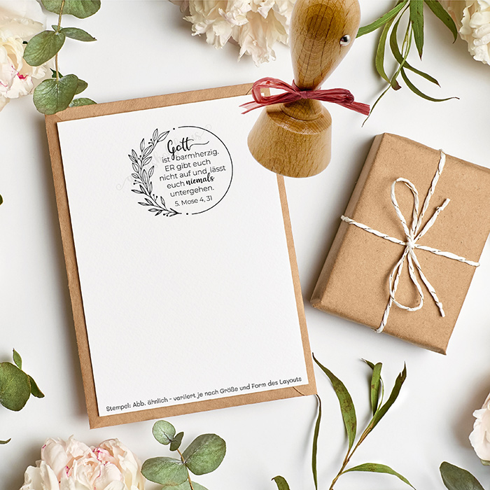 BibelversSTEMPEL "5. Mose 4, 31 - Gott ist barmherzig" 