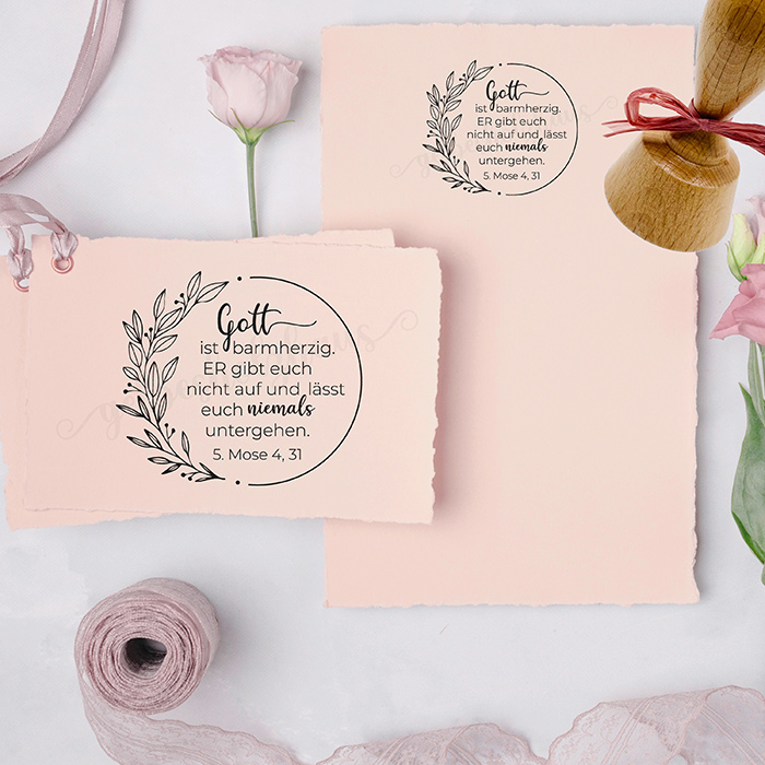 BibelversSTEMPEL "5. Mose 4, 31 - Gott ist barmherzig" 