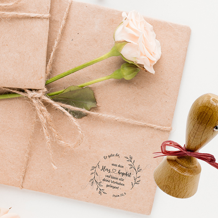 BibelversSTEMPEL - Er gebe dir, was dein Herz begehrt - Psalm 20, 5 