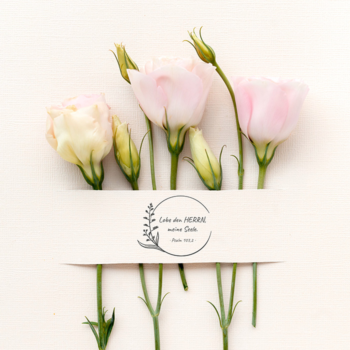 Bibelversstempel - Lobe den Herrn, meine Seele - Psalm 103, 2