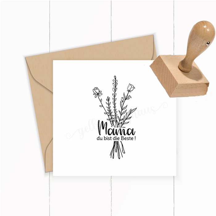 Muttertags-STEMPEL "Mama du bist die Beste !" 
