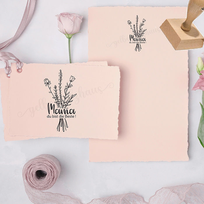 Muttertags-STEMPEL "Mama du bist die Beste !" 