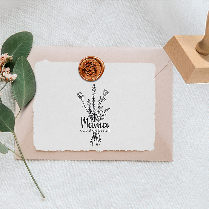 Muttertags-STEMPEL "Mama du bist die Beste !" 