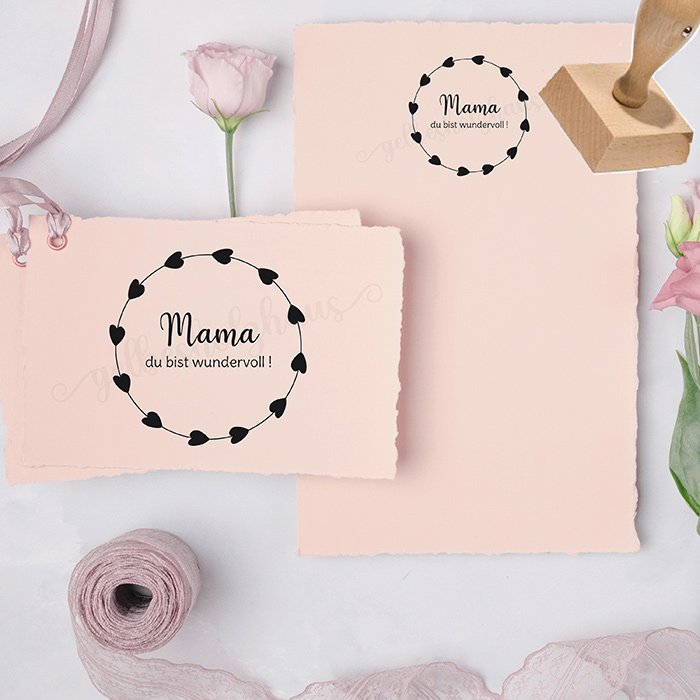 Muttertags-STEMPEL "Mama du bist wundervoll" 