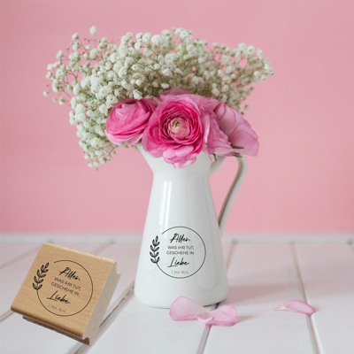 Jahreslosung 2024 STEMPEL Kranz "1.Korinther 16,14 - Alles, was ihr tut, geschehe in Liebe"