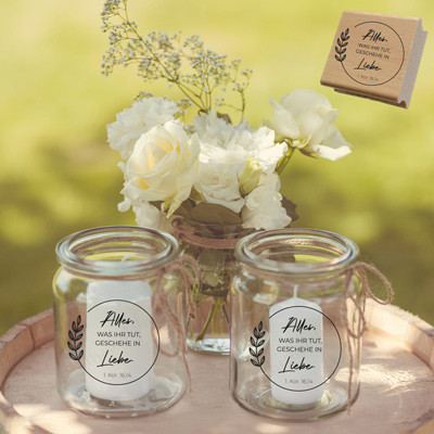 Jahreslosung 2024 STEMPEL Kranz "1.Korinther 16,14 - Alles, was ihr tut, geschehe in Liebe"