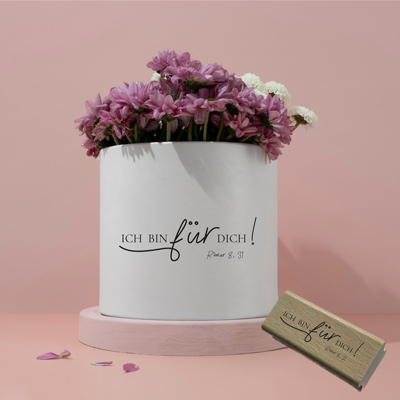 Bibelvers-STEMPEL "Römer 8, 31 - Ich bin für dich!"