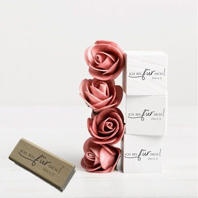 Bibelvers-STEMPEL "Römer 8, 31 - Ich bin für dich!"