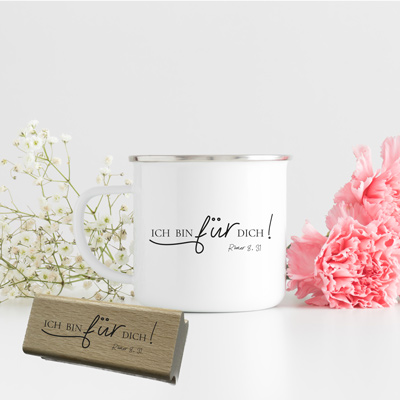 Bibelvers-STEMPEL "Römer 8, 31 - Ich bin für dich!"