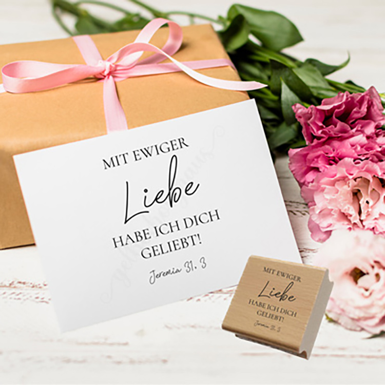 Bibelvers-STEMPEL "Jeremia 31,3 - Mit ewiger Liebe habe ich dich geliebt!"
