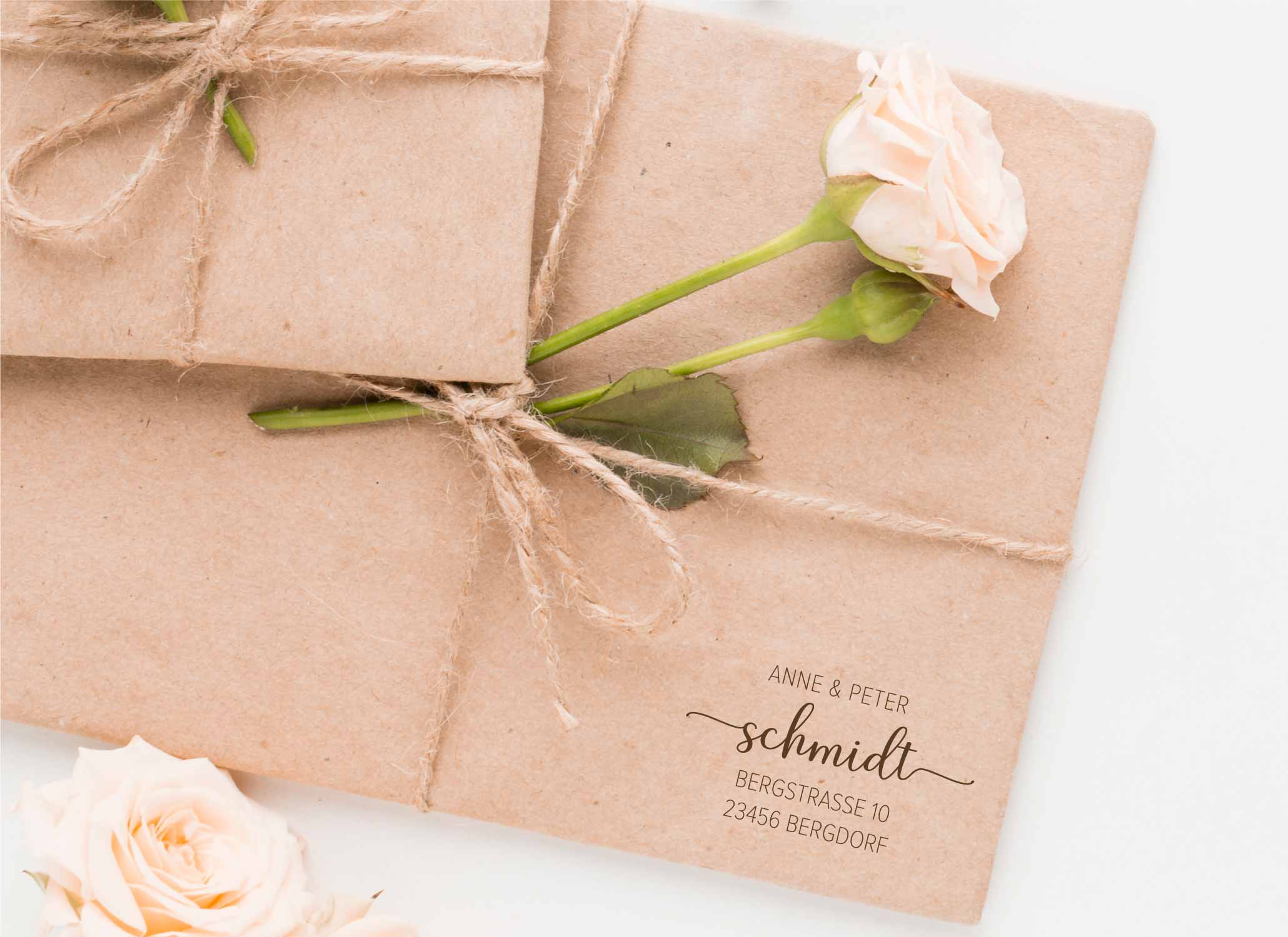 Personalisierter Adresstempel "Schmidt" | 4–10 cm 