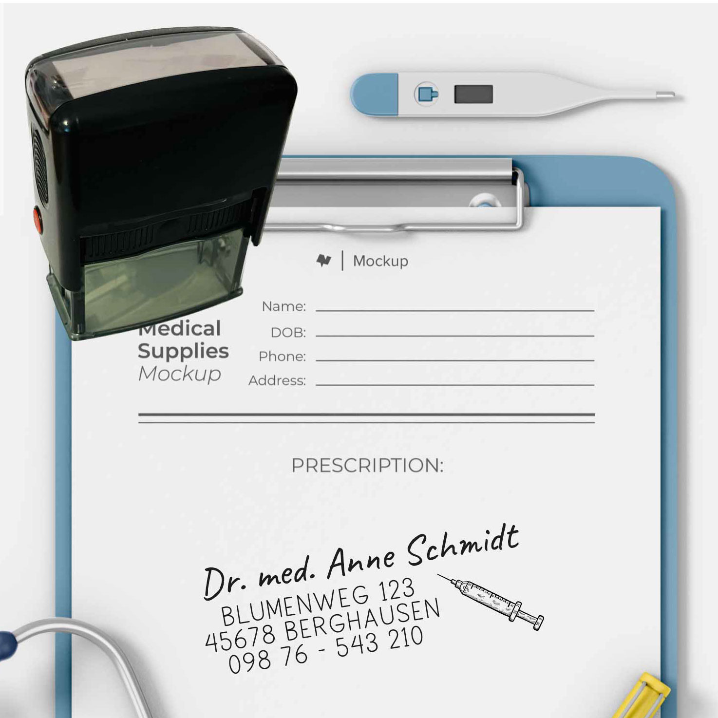 Praxisstempel | Arztstempel – passend für's Impfausweis-Feld