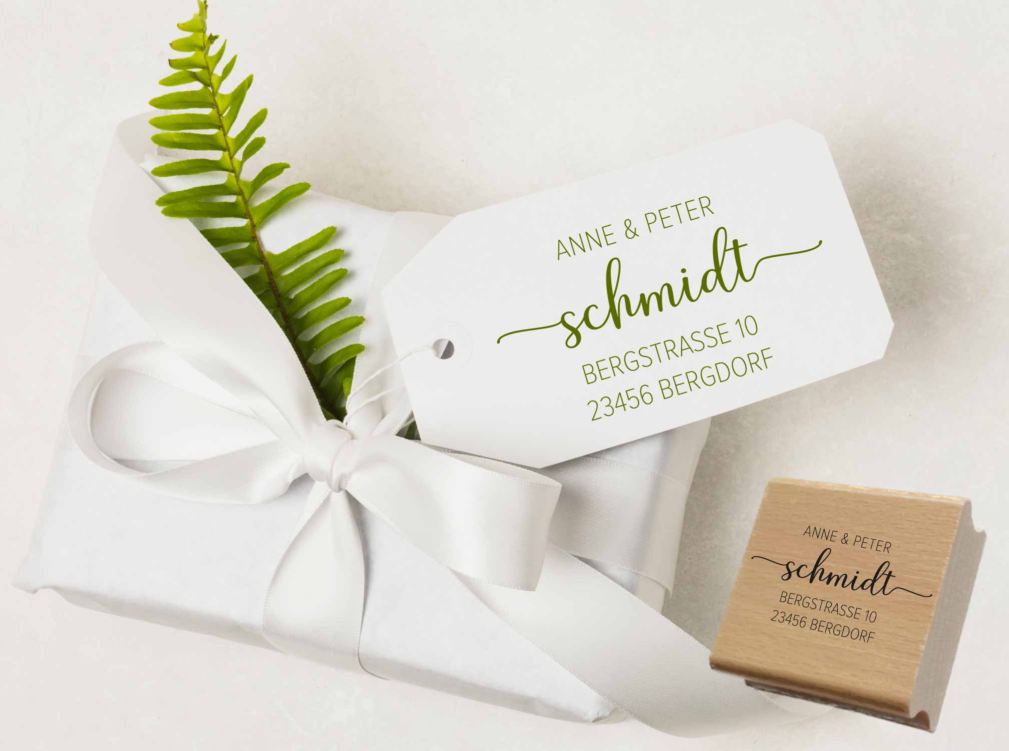 Personalisierter Adresstempel "Schmidt" | 4–10 cm 