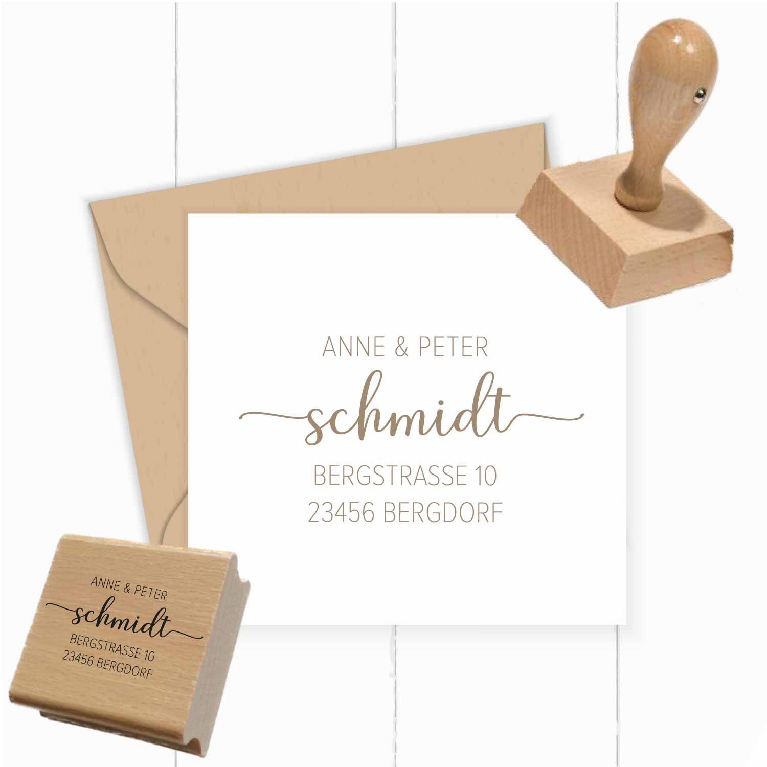 Personalisierter Adresstempel "Schmidt" | 4–10 cm  - ST0347