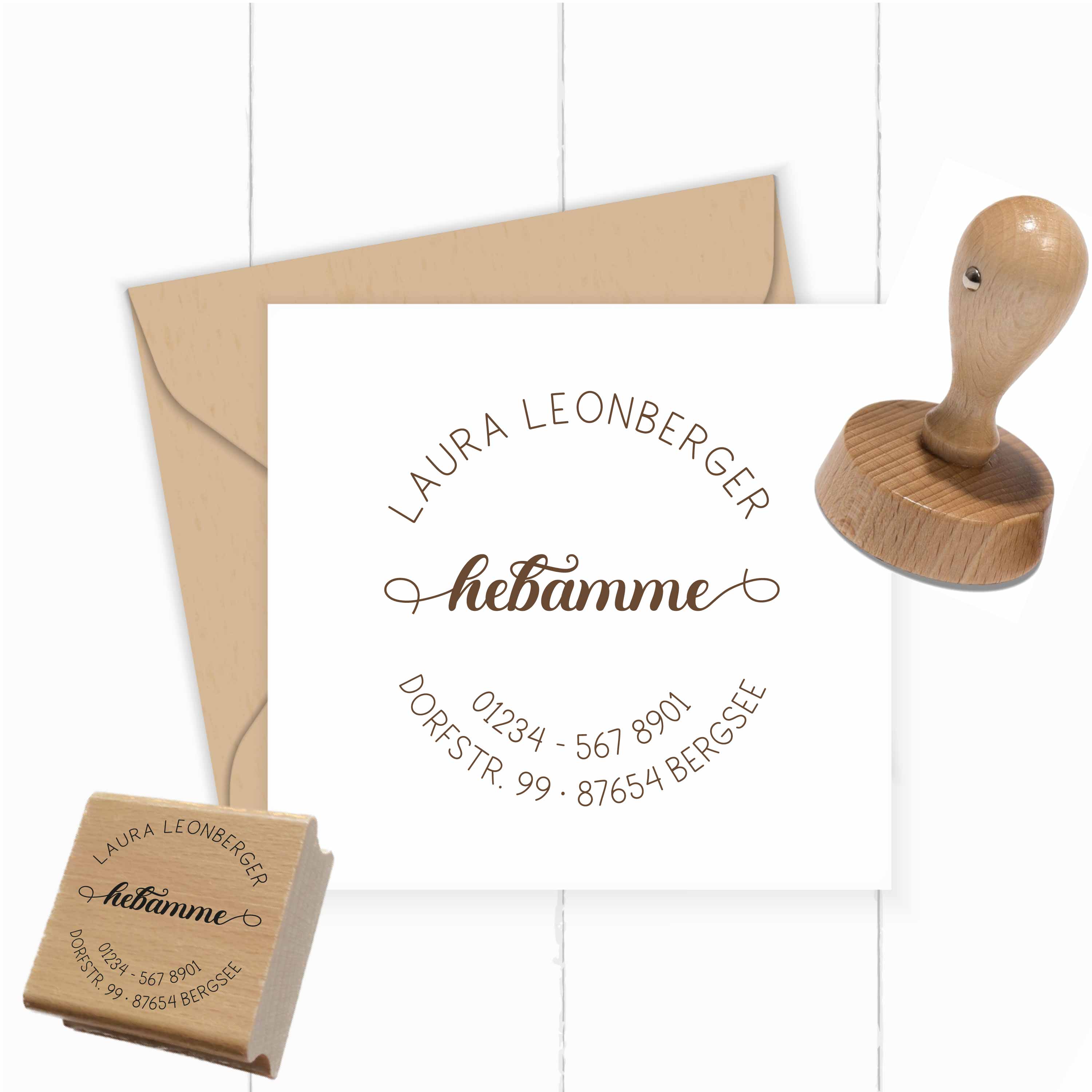 AdressSTEMPEL für Hebammen und Geburtshelfer "Laura" - ST0291