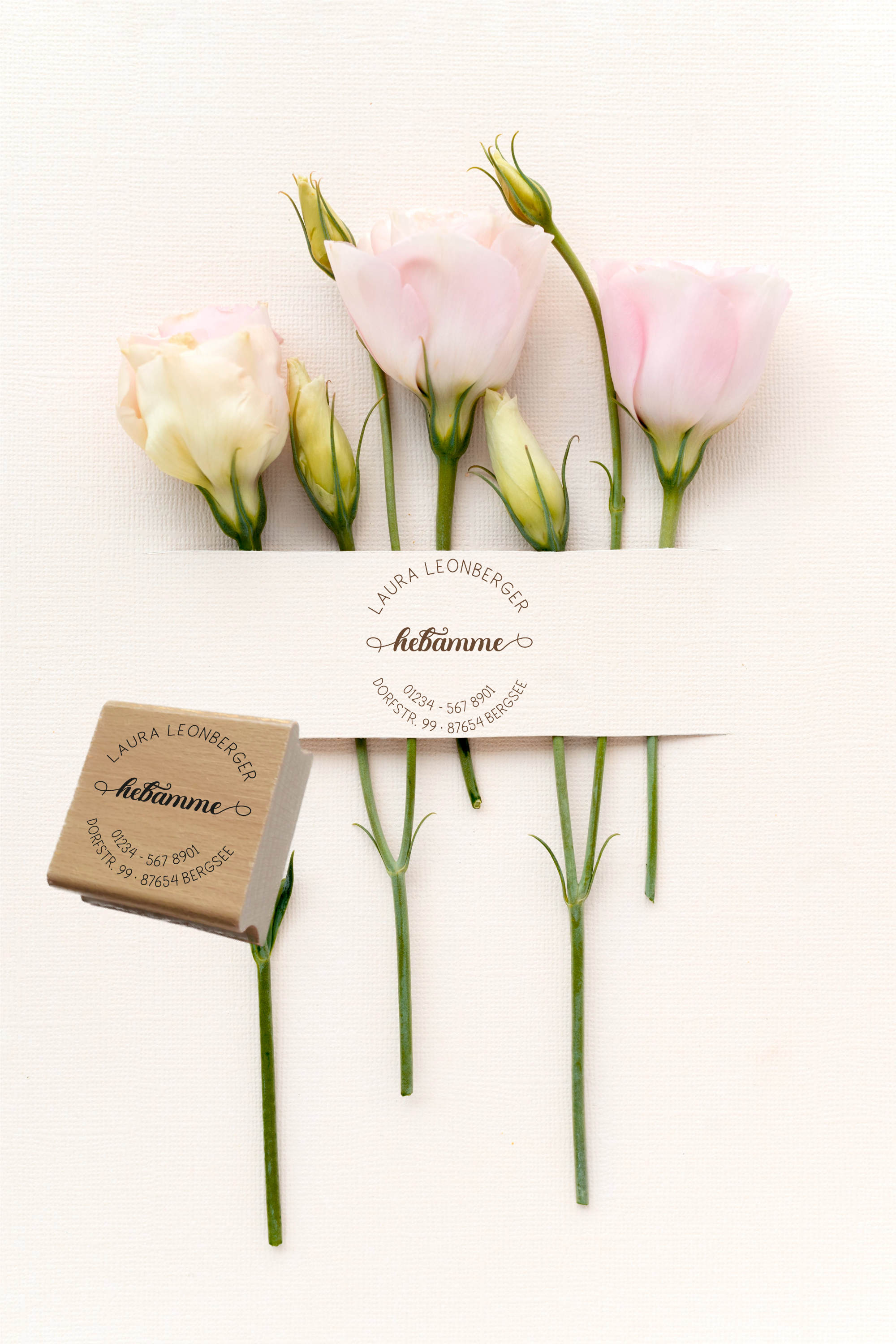 AdressSTEMPEL für Hebammen und Geburtshelfer "Laura"