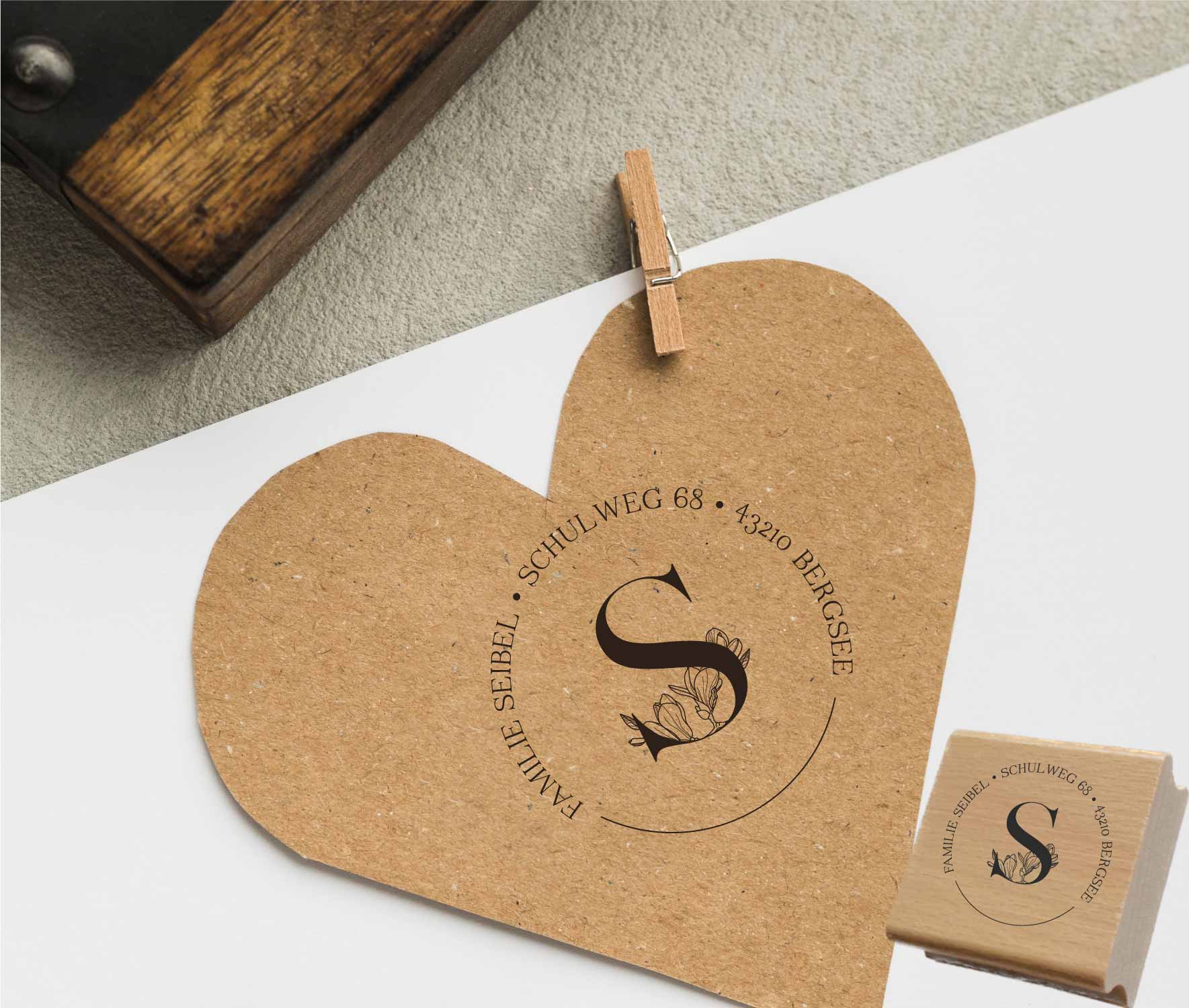 Personalisierter Adresstempel "Seibel" | 4–10 cm 