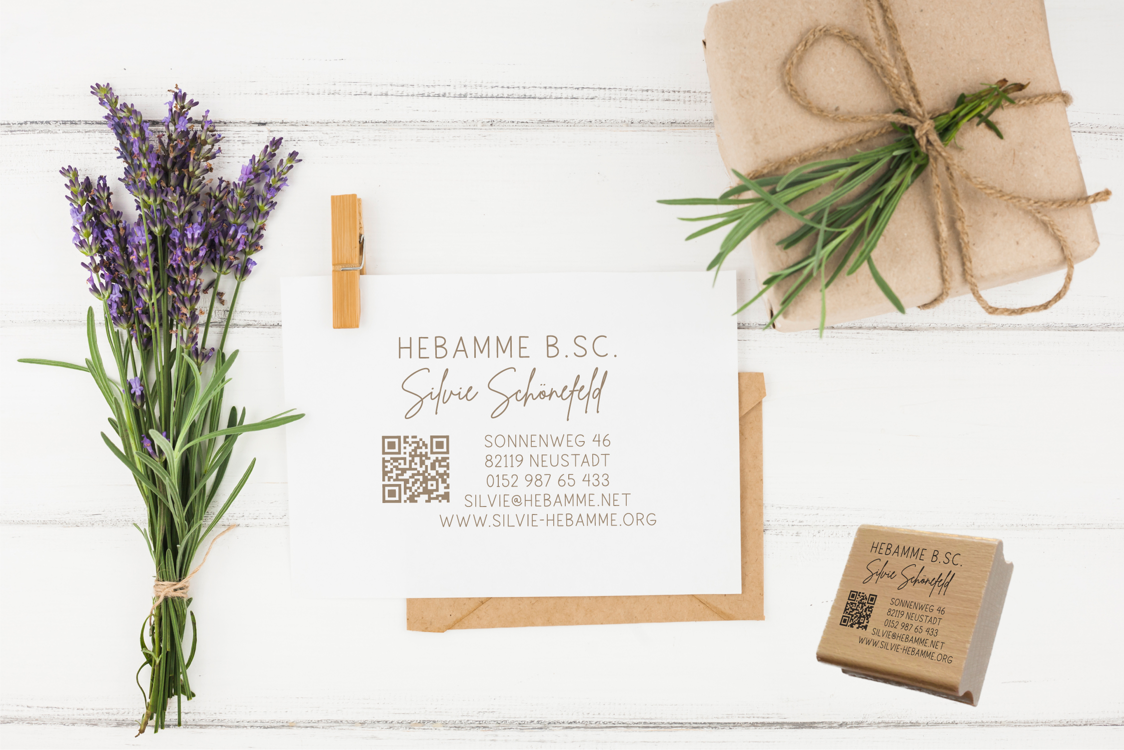 AdressSTEMPEL für Hebammen und Geburtshelfer "Silvie"