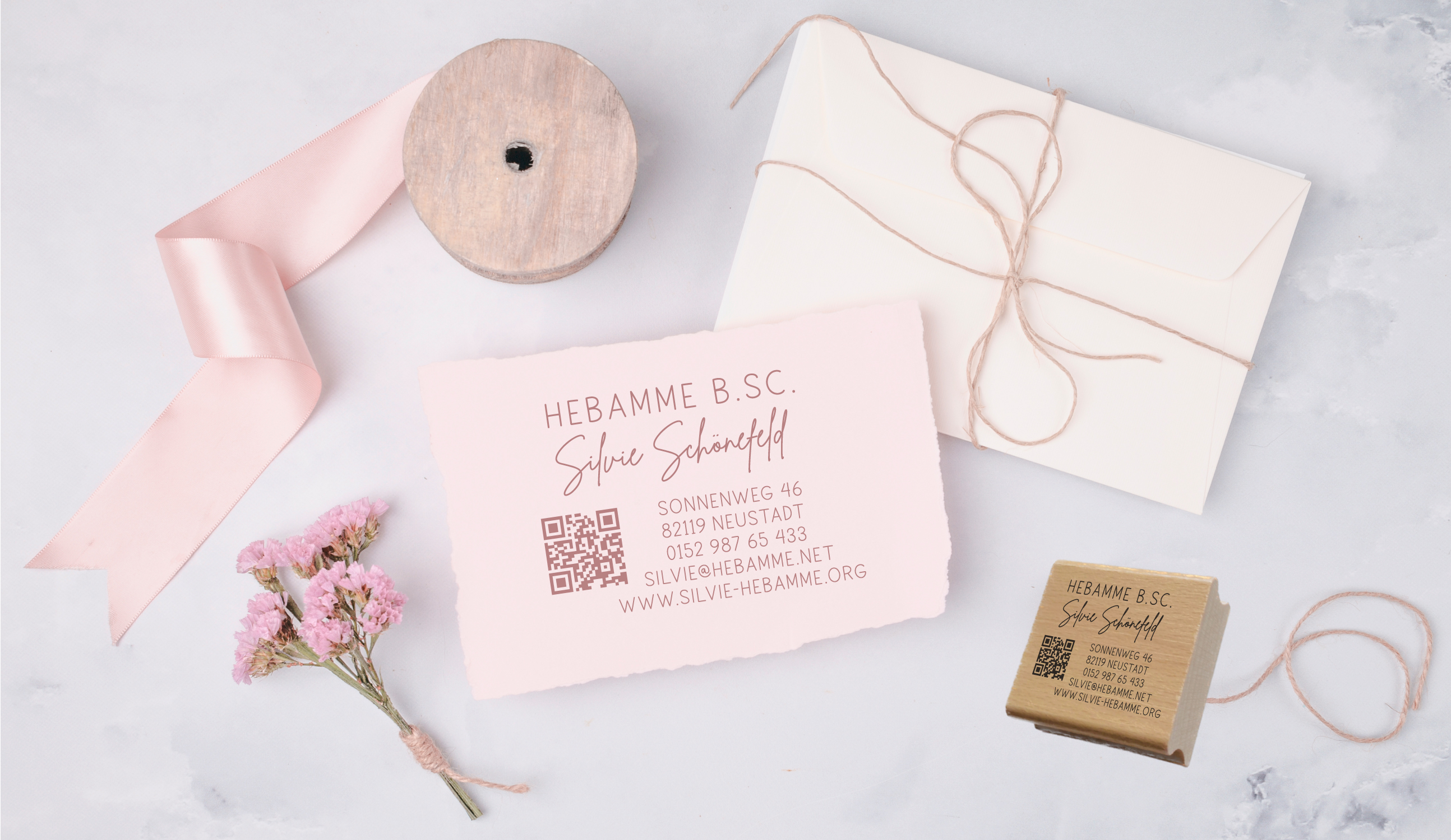 AdressSTEMPEL für Hebammen und Geburtshelfer "Silvie"