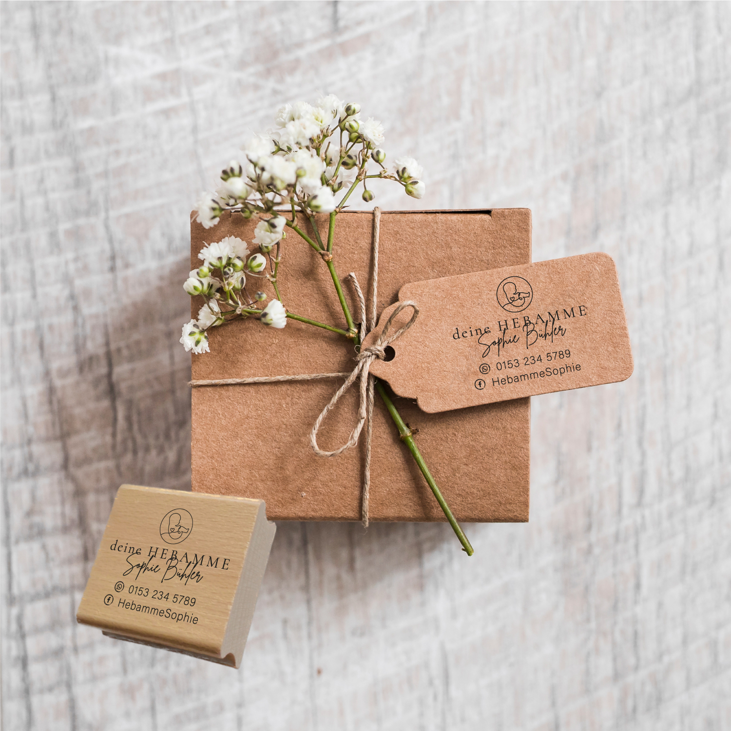 AdressSTEMPEL für Hebammen und Geburtshelfer "Sophie"
