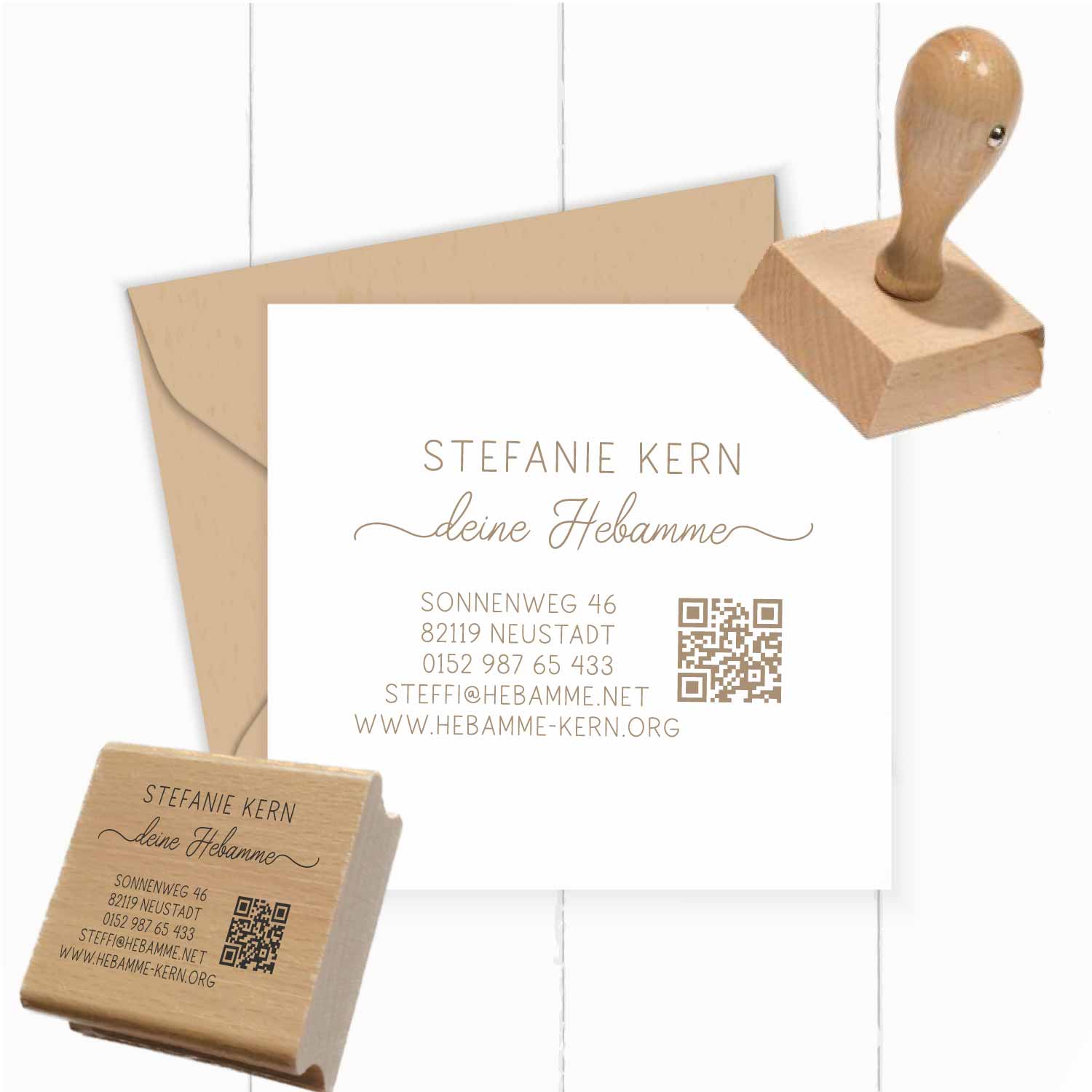 AdressSTEMPEL für Hebammen und Geburtshelfer "Stefanie" - ST0356