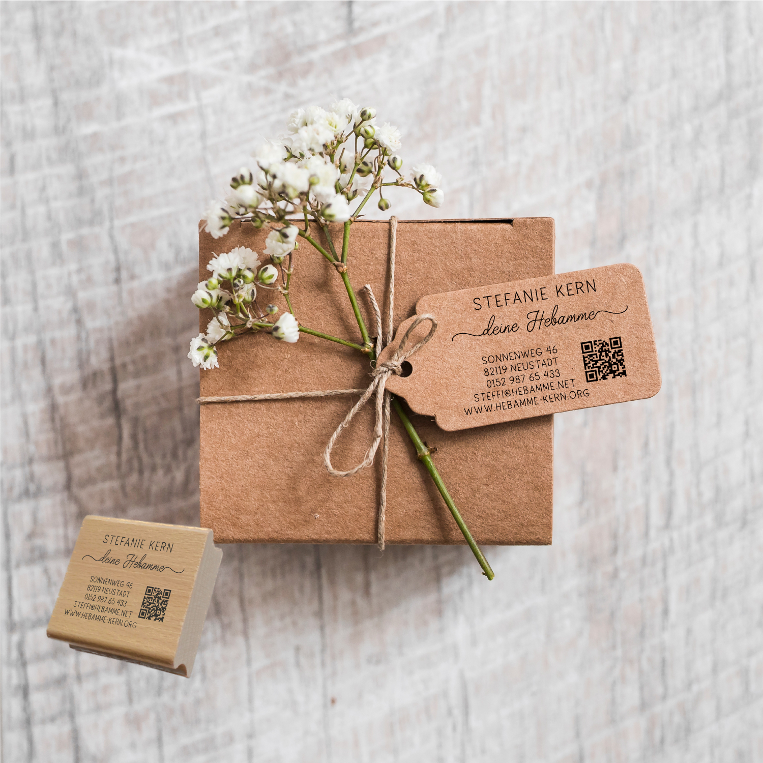 AdressSTEMPEL für Hebammen und Geburtshelfer "Stefanie"