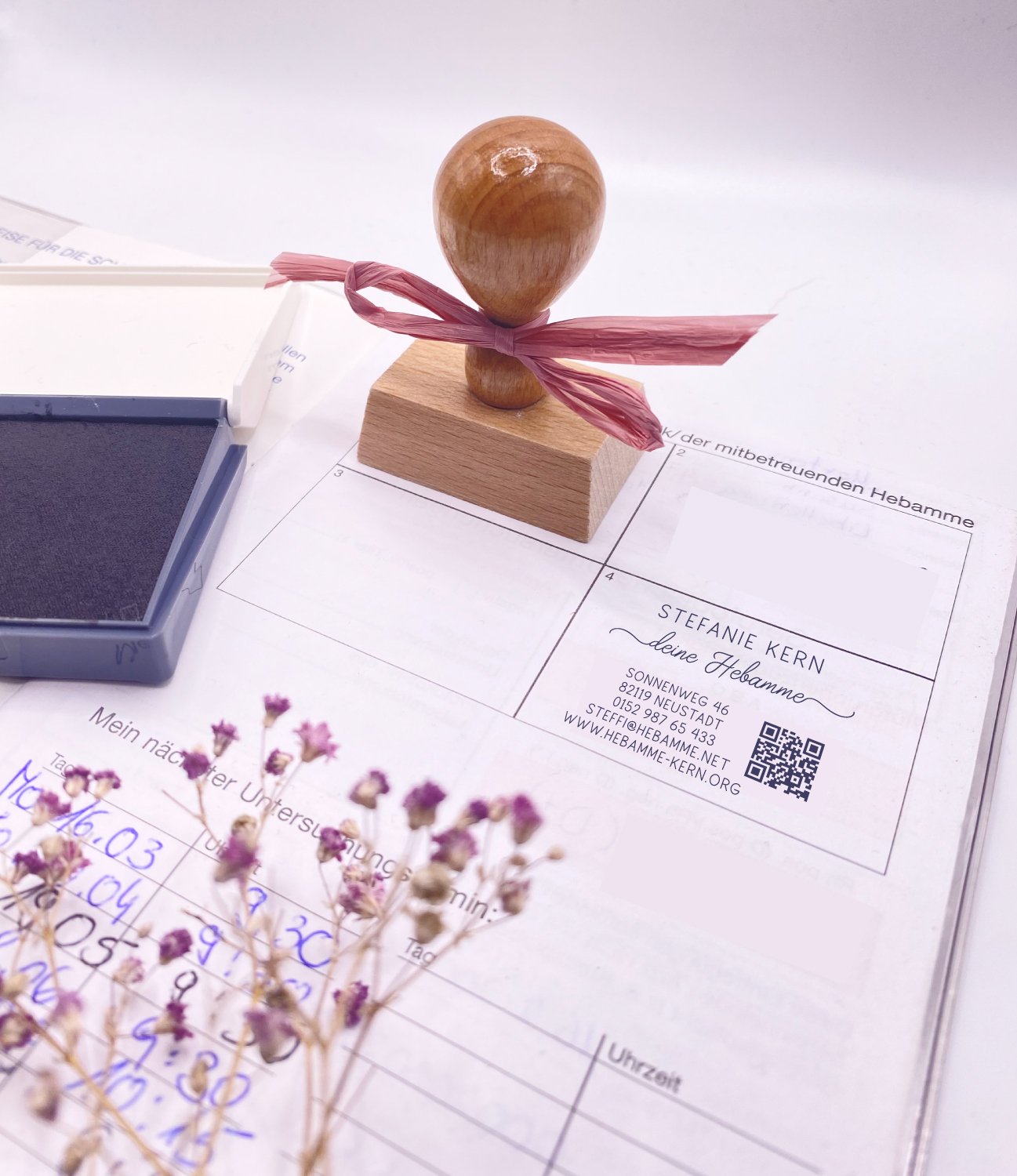 AdressSTEMPEL für Hebammen und Geburtshelfer "Stefanie"