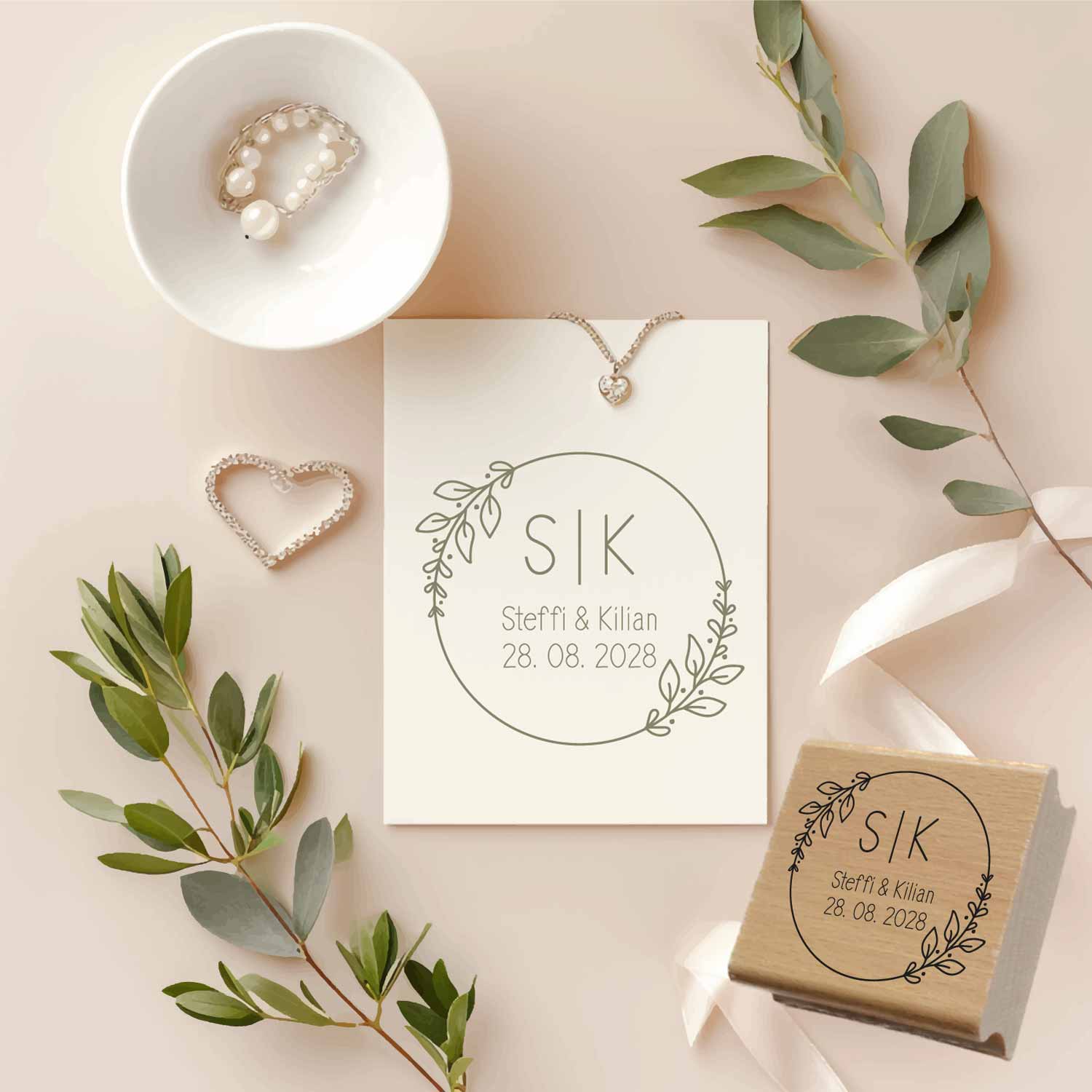 Personalisierter Hochzeits-STEMPEL "Steffi"